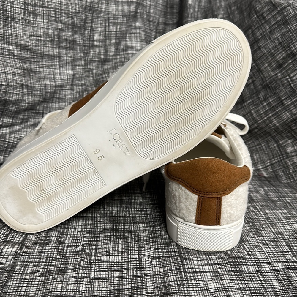 J. Crew Striped Sherpa Road Trip Sneakers, 9.5 US, Great Condition! - Picture 6 of 7